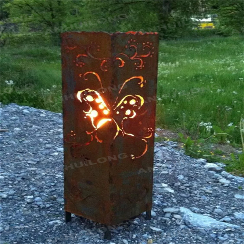 Industrial Landscape corten steel lighting For Municipal Projects